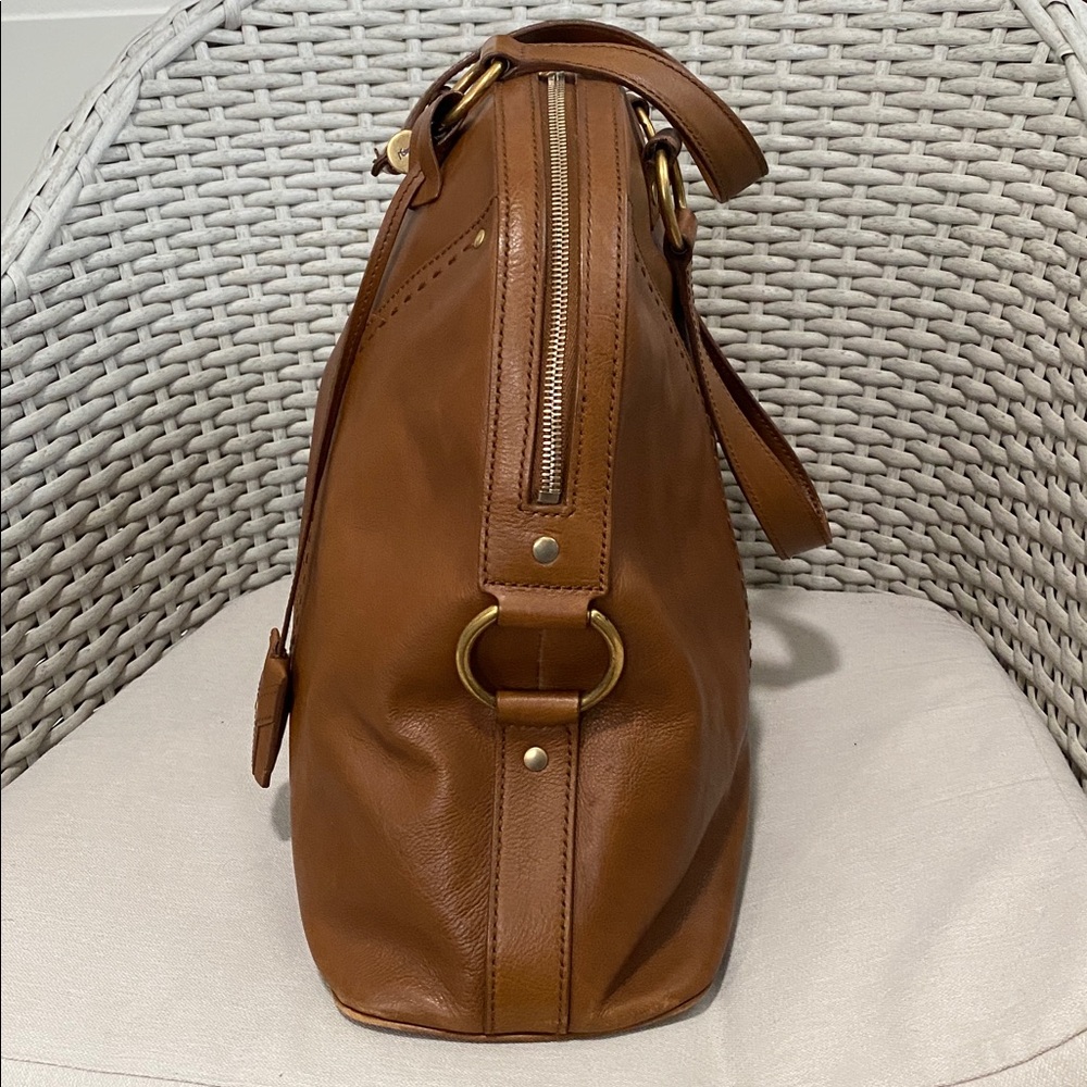YSL Yves Saint Laurent Rive Gauche Tan Leather XL Muse Handbag - Picture 6 of 16